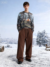 Load image into Gallery viewer, Men's Athletic Trainning Joggers Casual Loose Fit Sweatpants Spring Fall Fleece Lined Pants Elastic Waist Drawstring Trousers
