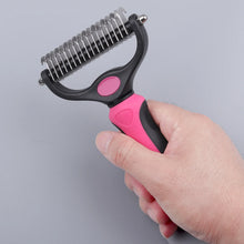 Load image into Gallery viewer, Pet Pro Grooming Tool Pet Grooming Brush, Double Sided Shedding Comb and for Dogs &amp; Cats, Dog Grooming Rakes Tools

