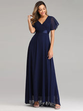 Load image into Gallery viewer, Evening Dresses XUCTHHC Elegant V-Neck Ruffles Chiffon Formal Evening Gown  Robe Vestidos De Fiesta Dress for Wedding Party

