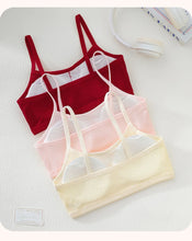 Load image into Gallery viewer, 1PC Cotton Teenagers Girls Training Bras Solid Developmental Girls Sports Bras Soft Brassiere Kids Tank Tops Children Underwears
