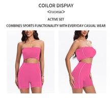 Load image into Gallery viewer, Women's Side Line Contrast Yoga Set Flat Seam Moisture Wicking Anti Rubbing Outdoor Workout Daily Trendy Fitness Two Piece Suit
