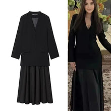 Load image into Gallery viewer, Chic Blazer Style Midi Dress
