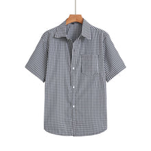 Load image into Gallery viewer, Blue Plaid Casual Summer Shirt
