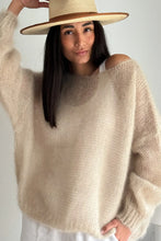 Load image into Gallery viewer, Off Shoulder Casual Knit Pullover

