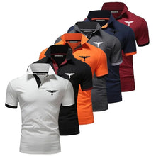 Load image into Gallery viewer, Polo collar contrasting color shirt office fashionable new T-shirt polo shirt men's summer top business casual breathable

