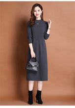 Load image into Gallery viewer, Autumn Knit A-Line Sweater Dress
