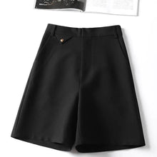 Load image into Gallery viewer, Suit Shorts Women's Summer New High-waist Slim Mid-pants A-line Wide-leg Pants

