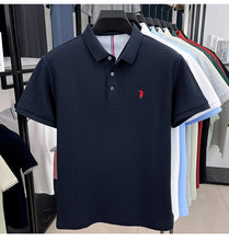 Load image into Gallery viewer, 100% pure cotton high-end brand men's short sleeve polo shirt summer fashion original pony embroidery golf Paul  casual T-shirt
