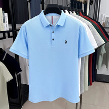 Load image into Gallery viewer, 100% pure cotton short sleeved men's polo shirt summer fashion high-end brand pony embroidery golf top casual business T-shirt
