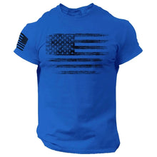 Load image into Gallery viewer, Gym Men's T Shirt For Men 3d Print USA Flag T-shirts Casual Oversized Short-sleeved Tees Summer Sportswear Tops Men Clothing
