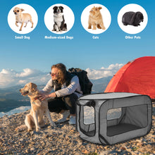 Load image into Gallery viewer, Dog Travel Crate Portable Pop Up Dog Crate with Zipper Mesh Door Foldable Small Dog Seat Kennel for Indoor Outdoor Puppy Cat

