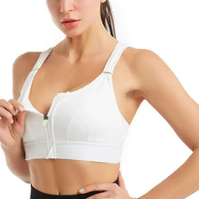 Load image into Gallery viewer, Sports Bras For Women Front Zipper Adjustable Strap Shockproof Elastic Fitness Athletic Brassiere Slim Yoga Crop Top
