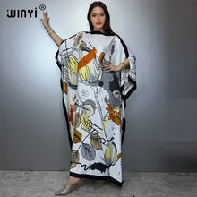 Load image into Gallery viewer, Printed Dresses For Women 2025 Fashion Design Loose Dress Batwing Maxi Long Femme Vestidos Summer Autumn Party Elegant Dress

