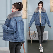 Load image into Gallery viewer, Coats Jean Jackets Women 2025 Winter Denim Jacket Designer Very Warm Latest Fashion High Quality Woman Coat Overcoat Cowgirl
