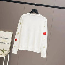 Load image into Gallery viewer, Embroidered Knit Cardigan Sweater
