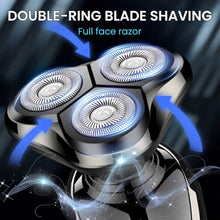 Load image into Gallery viewer, Rechargeable Electric Shaver for Men All in One Trimmer Set with Nose Trimmer Sideburns Trimmer Face Cleaning Brush
