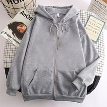 Load image into Gallery viewer, High Street Hoodie Men Retro Zip Up Long Sleeve Loose Jacket Coats Harajuku Casual Gothic Hooded Sweatshirt Y2K Streetwear
