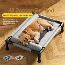 Load image into Gallery viewer, Elevated Pet Bed for Dogs &amp; Cats Durable Breathable Cat Bed with Slope Headrest Washable Pet Bed Cat House for All-Season Use

