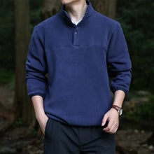 Load image into Gallery viewer, 2025 Men Sweatshirt Turtleneck Half Button Pullover Male Polar Fleece Casual Basic Elegant Work Wear Winter Autumn Warm Jacket
