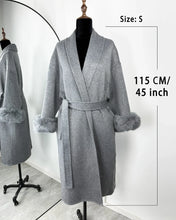 Load image into Gallery viewer, Fox Fur Woolen Coats Women's Short Coat Office Lady Removable Elegant Double-sided Wool Overcoat 2025 New Cardigan Jacket
