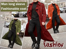 Load image into Gallery viewer, Men’s Luxury Full-Length Trench Coat – England Style Business Overcoat
