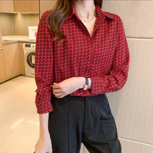 Load image into Gallery viewer, Fashion ladies shirts New elegant Women Blouses Long Sleeve Button-Down Tops blusa mujer
