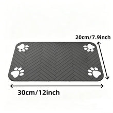 Load image into Gallery viewer, Pet Feeding Mat-Absorbent Pet Placemat for Food and Water Bowl, with Waterproof Rubber Backing, Quick Dry Water Mat for Dog Cat
