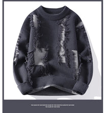 Load image into Gallery viewer, 2026 Winter Fashion worn‑out design Sweater Men Casual Knit Pullovers Mens Thick Warm Loose Knitted Sweaters Streetwear Man
