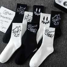 Load image into Gallery viewer, 10 pairs of men's sports socks, casual, breathable, and versatile. Ghost face graffiti personalized socks
