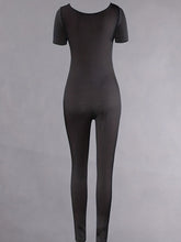 Load image into Gallery viewer, Women's Rompers Short Sleeve Solid Skinny Bodycon Jumpsuits Fashion Sports Fitness Casual Activity Streetwear Overalls
