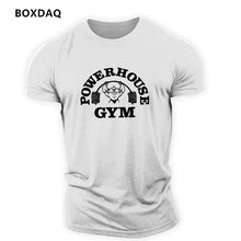 Load image into Gallery viewer, Gym Weightlifting Sports Men's T-Shirts Summer Short Sleeve Fitness Sports Male T Shirt  O-Neck Casual Loose Tops 6XL Plus Size
