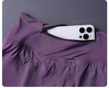 Load image into Gallery viewer, Women's 2 in 1 Shorts with Pockets - Lightweight Breathable Loose Anti-Disclosure Split Side for Yoga Running Gym

