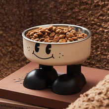 Load image into Gallery viewer, Smiling Face High-Leg Steel Bowl
