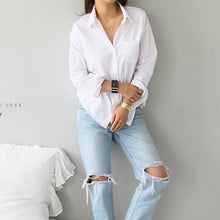 Load image into Gallery viewer, Elegant Turn-Down Collar Office Blouse
