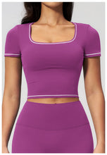 Load image into Gallery viewer, Yoga Shirts Women Sports T-Shirts Fitness Yoga Short Sleeve Gym Workout Top Running Active Shirts Female Push Up Sports T-shirts
