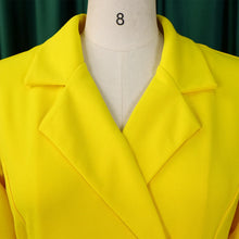 Load image into Gallery viewer, Pleated Notched Collar Midi Dress
