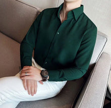 Load image into Gallery viewer, Slim Waffle Business Shirt Men
