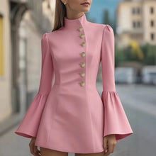 Load image into Gallery viewer, Elegant Bell Sleeve Slim Midi Dress
