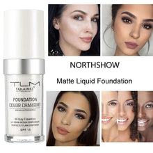 Load image into Gallery viewer, Foundation Color Changing Makeup Base Nude Face Full Cover Matte Concealer Long Lasting Make Up Liquid Foundation Cream 30ml
