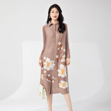 Load image into Gallery viewer, Elegant Pleated Loose Maxi Dress
