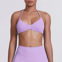 Load image into Gallery viewer, Sport Bra Strappy Bra Top Women High Support Thin Strap Halter Sport Seamless Bras Scrunch Workout Yoga Tank
