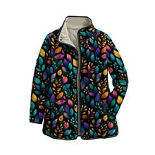 Load image into Gallery viewer, Quilted Leaf Print Winter Jacket
