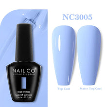 Load image into Gallery viewer, NAILCO 333 Colors Gel Nail Polish Semi Permanent Varnishes Nails Art Design Hybrid Soak Off Top Base Coat UV Gel Manicure 15ml
