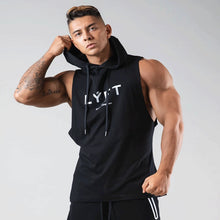 Load image into Gallery viewer, Men's Workout Hooded Tank Tops Bodybuilding Muscle Cut Off T Shirt Sleeveless Gym Hoodies
