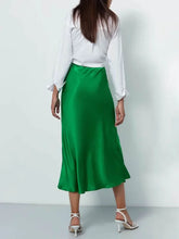 Load image into Gallery viewer, Elegant Satin A-Line Summer Skirt
