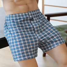Load image into Gallery viewer, 100% Cotton Men Pajama Shorts Summer Solid Elastic Waist Short Pants Casual Breathable 3D Crotch Bottoms Sleepwear pijama hombre
