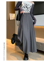 Load image into Gallery viewer, Elegant Skirts for Women Korean Style Long Skirt Female Black Pleated Midi Skirt Women's Clothing Office Lady Skirts Outfits New
