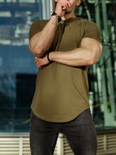 Load image into Gallery viewer, Muscle Fitness T-shirt Summer Men's T-shirts Workout short sleeve Tees Running cotton t-shirts Men Gym Sport Training Tops
