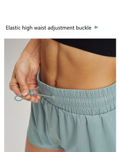 Load image into Gallery viewer, Yoga Shorts Sports Fitness Shorts High Waist Running Fake Two Pieces Anti-Shine Shorts Women's Double Layer Training Leggings
