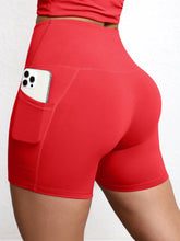 Load image into Gallery viewer, Yoga Shorts with Pockets High Waist Butt Lifting Cyclings Tights Outdoor Workout Jogging Shorts Sportswear Gym Running Short
